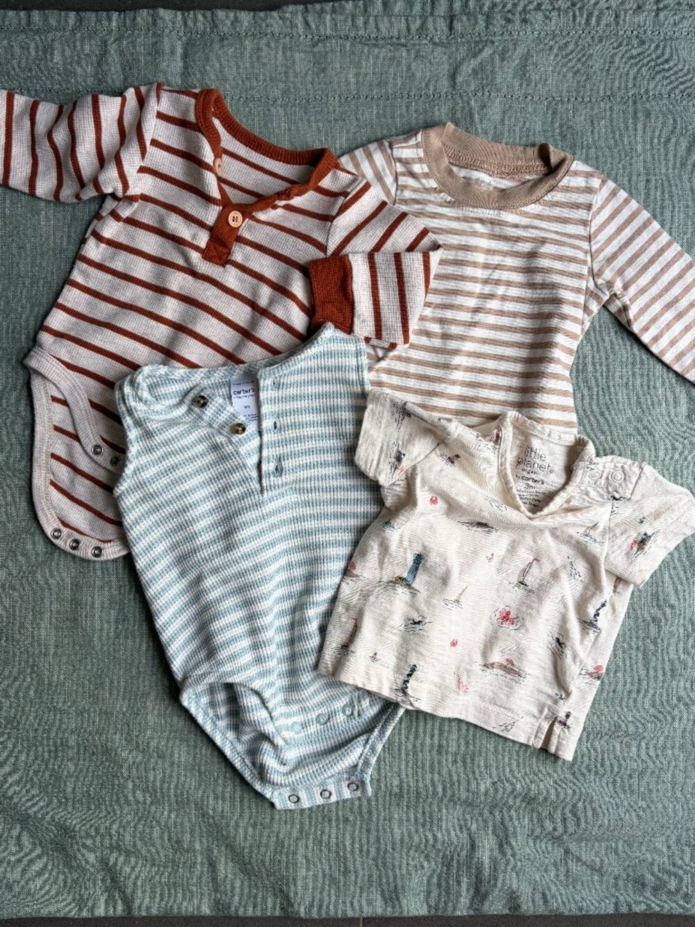 4-Piece Stripes & Sea Baby Bundle 3m